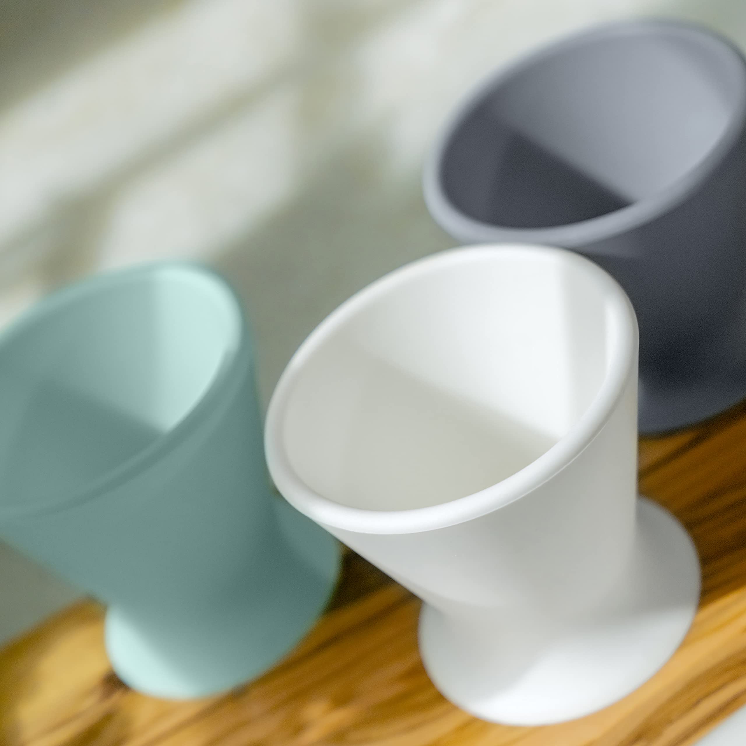 Bökee Baby Bottle Holder and Easy Hands Free Silicone Breast Pump Holder​ for One Handed Bottle Prep - Robins Egg, 1-Pack - Image 12