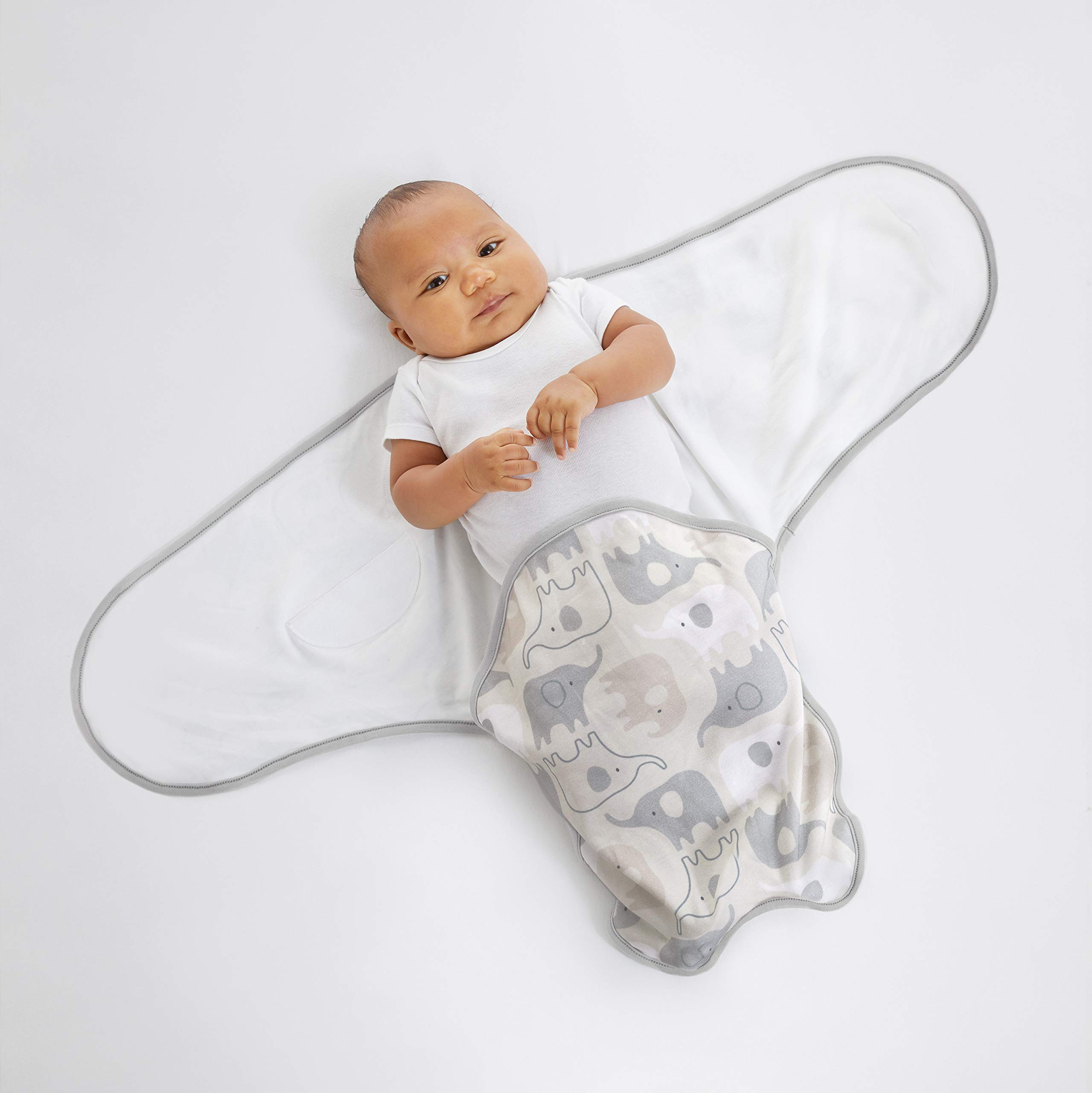 Ingenuity Farewell Fuss Adjustable Easy-Wrap 2-pk Baby Swaddle Set - Grazer - Image 3